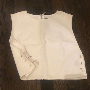 Crop Tank with Silver Detailing